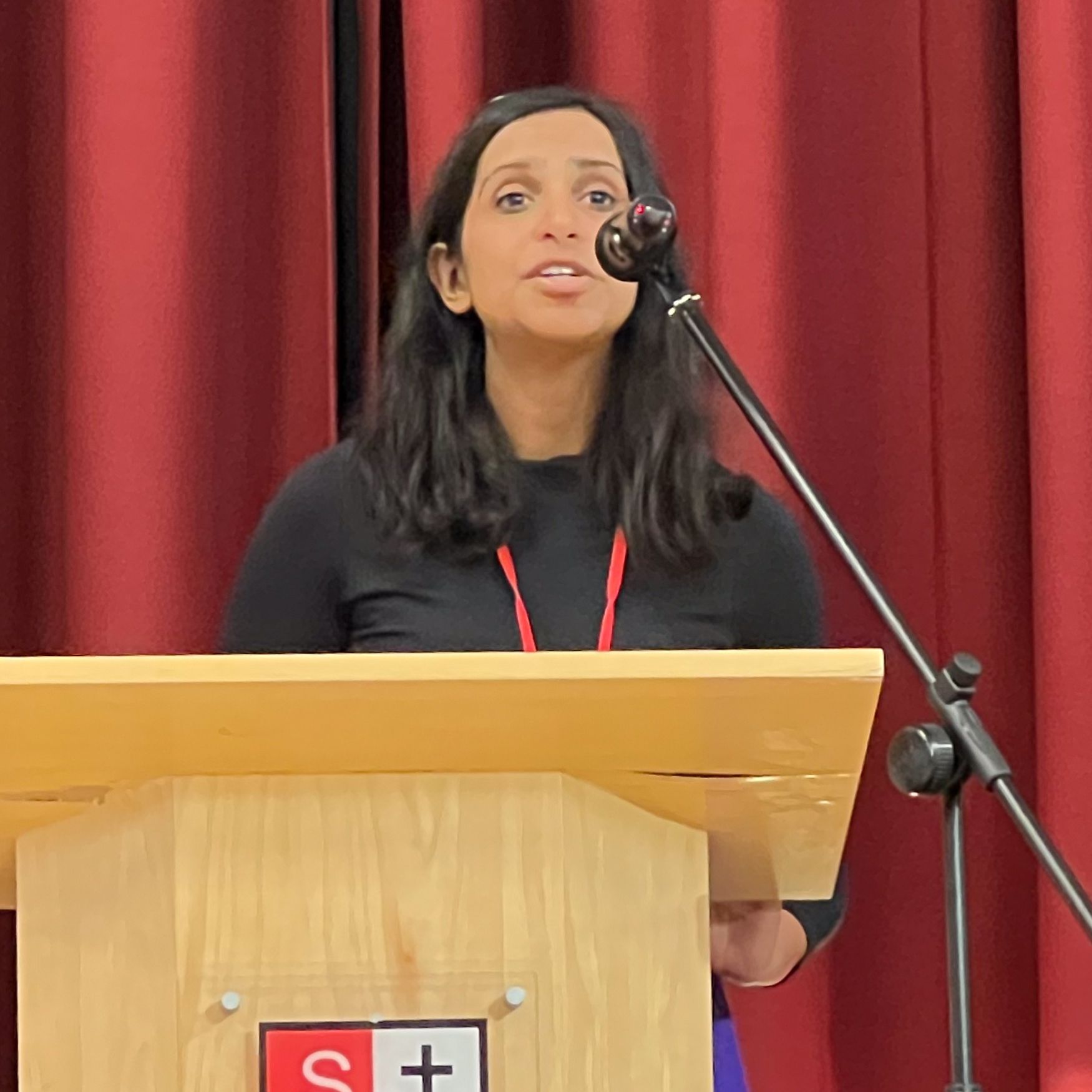 Seeta Lakhani speaking at Slough and Eton College
