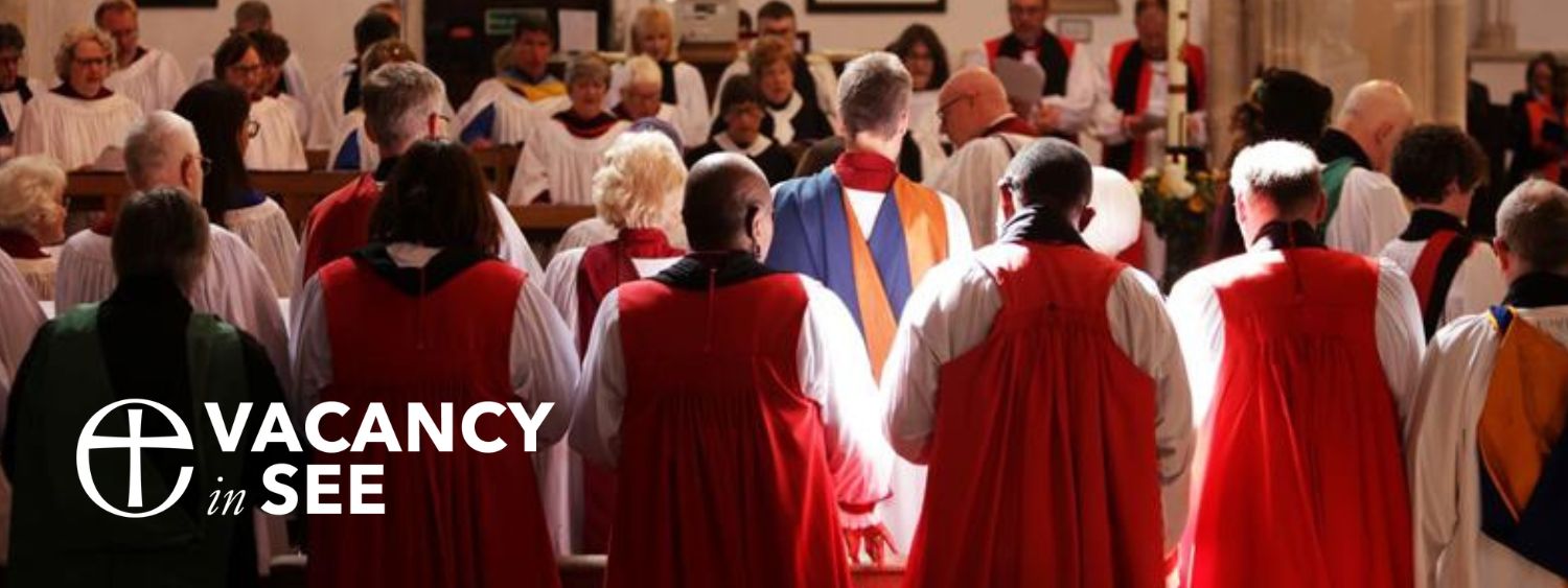 Backs of a group of bishops