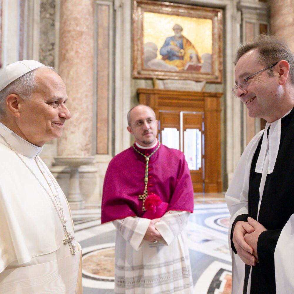 The Revd Will Lamb meets Pope Leo at the Vatican. 