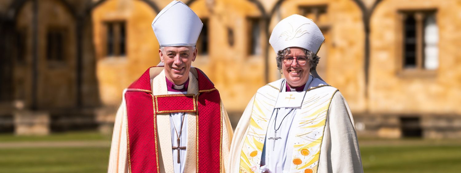 Bishops Dave Bull and Mary Gregory at Christ Church Cathedral, Oxford