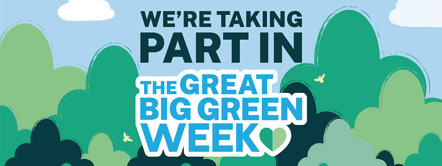 We're taking part in Great Big Green Week banner illustration