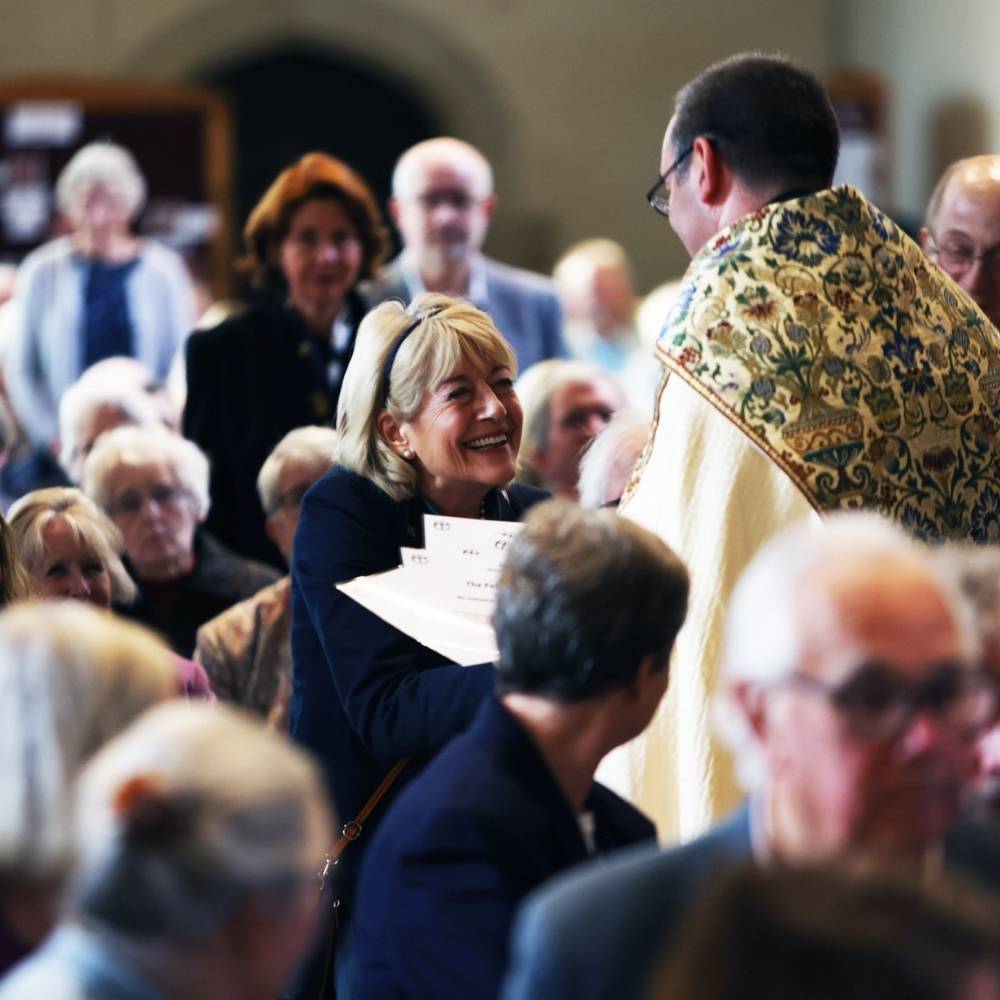 Bishop Gavin commissions a new member of the Fellowship of St Birinus at Dorchester Abbey
